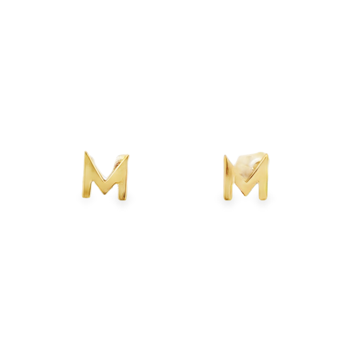 Initial 'M' Earrings