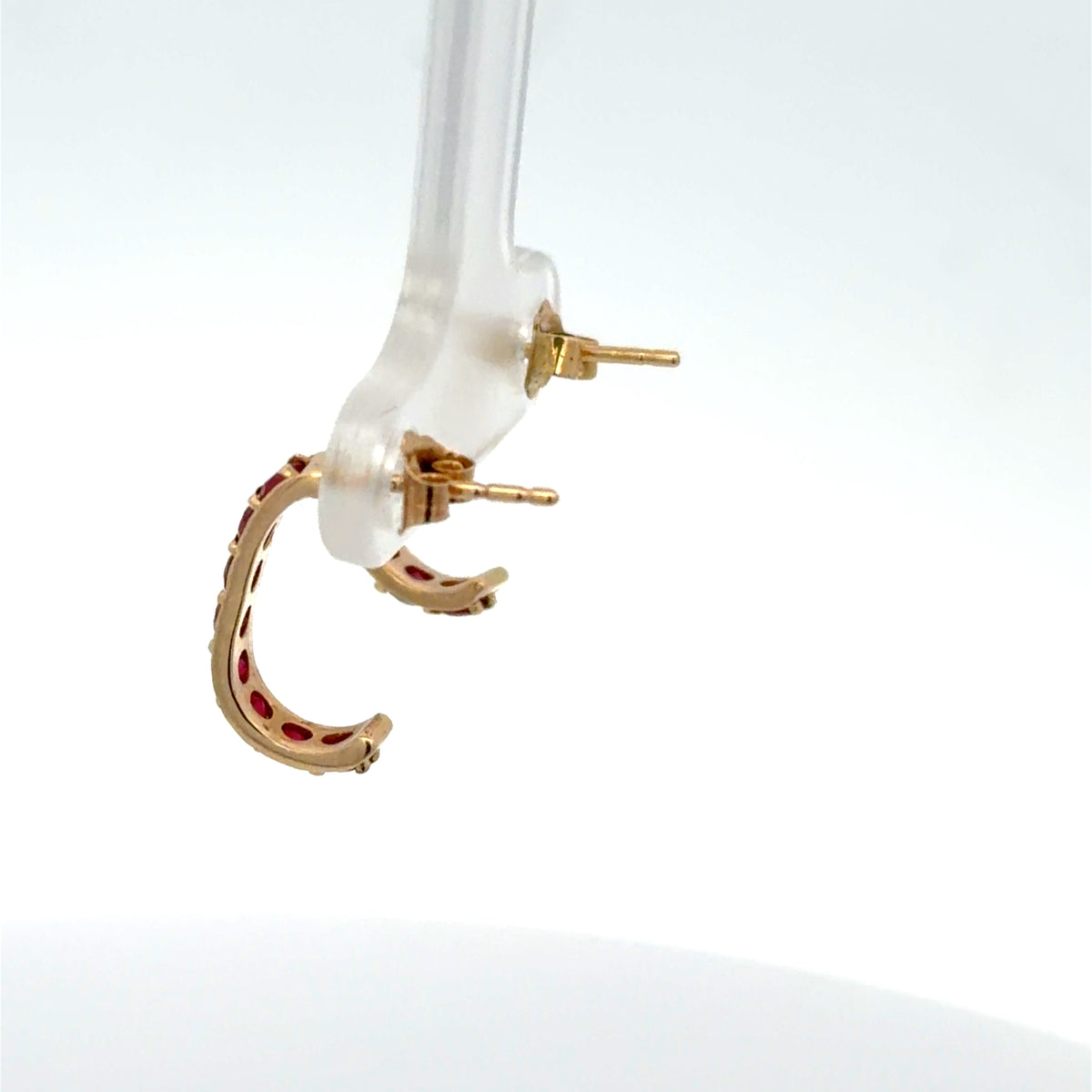 Ruby Half-Hoop Earrings