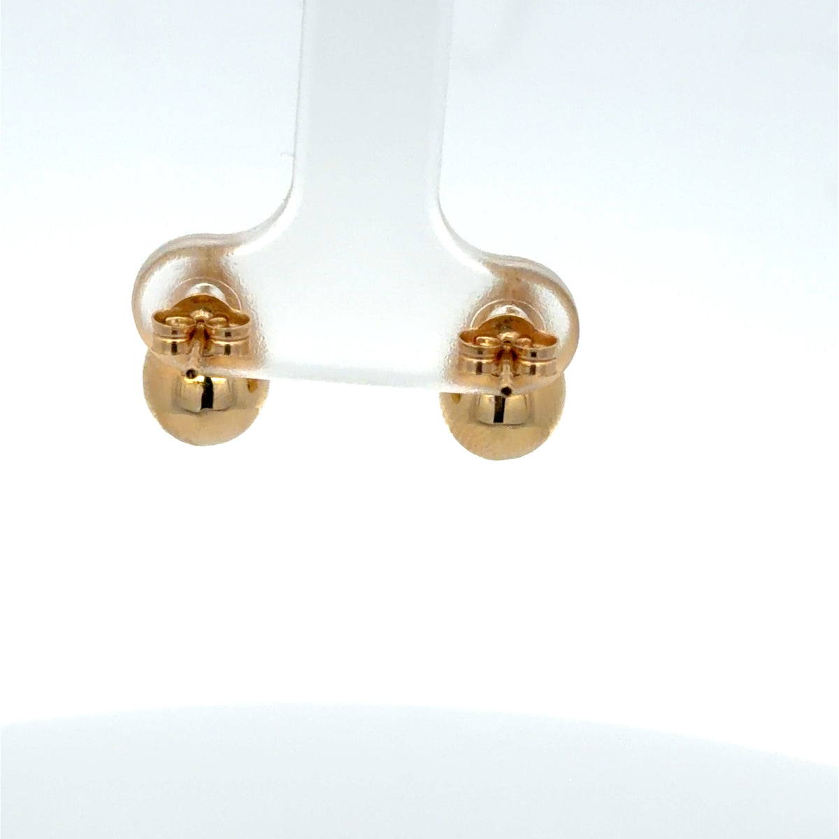 Smooth Teardrop Stud Earrings in Yellow Gold