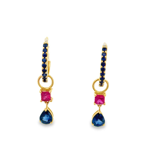 Circus Sapphire Hoop Earrings