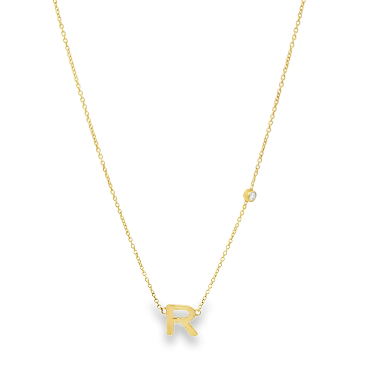Yellow Gold Initial R