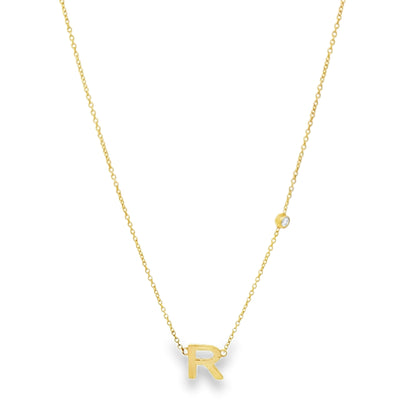 Yellow Gold Initial R