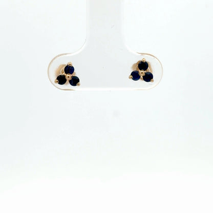 Mini Flowers Sapphire Earrings
