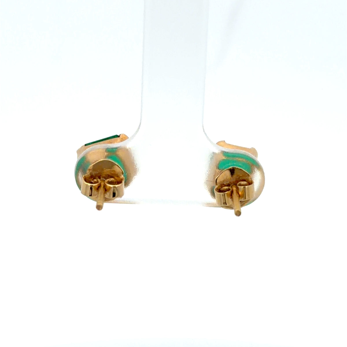 Lab Emerald Stud Earrings