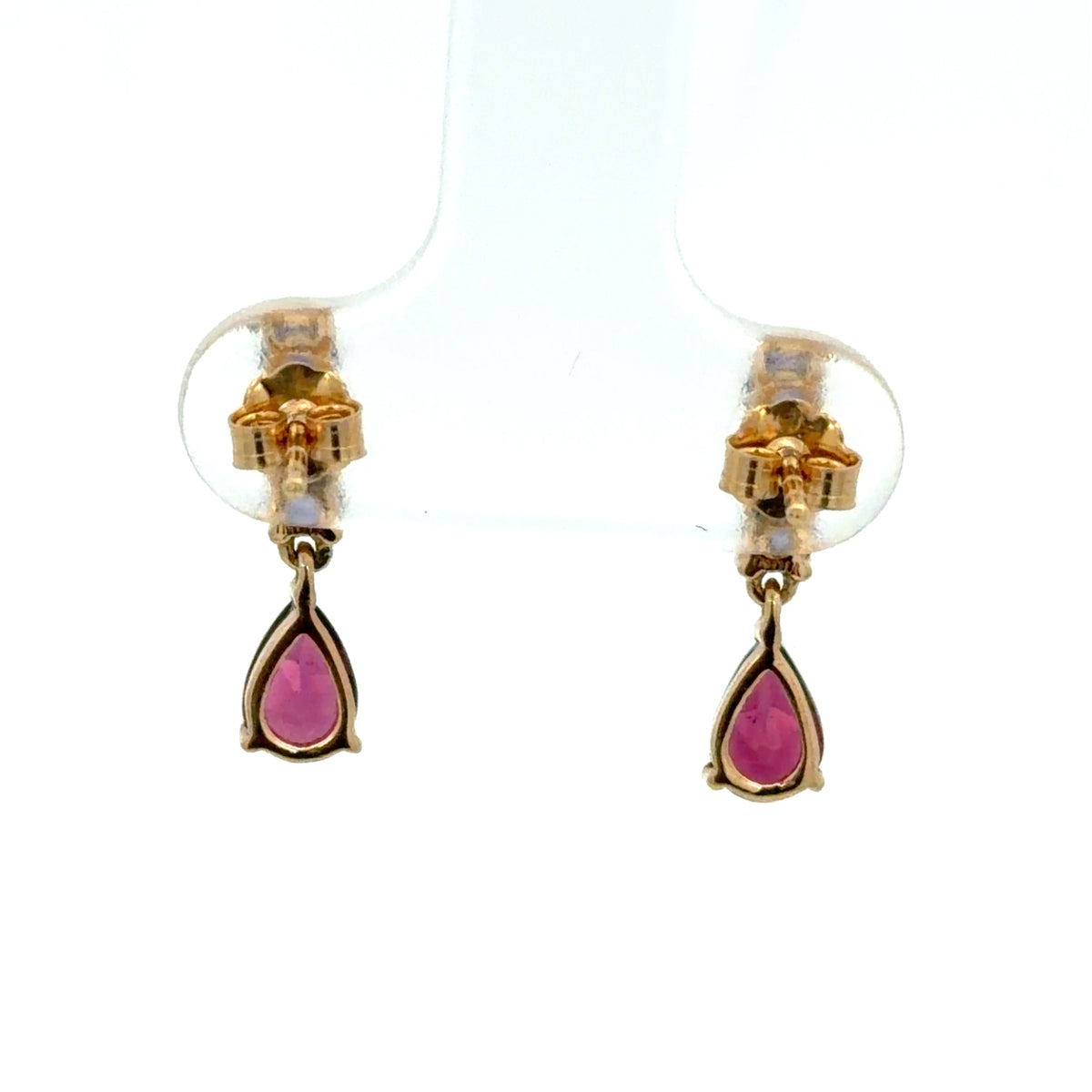 Pear Garnet Drop Earrings