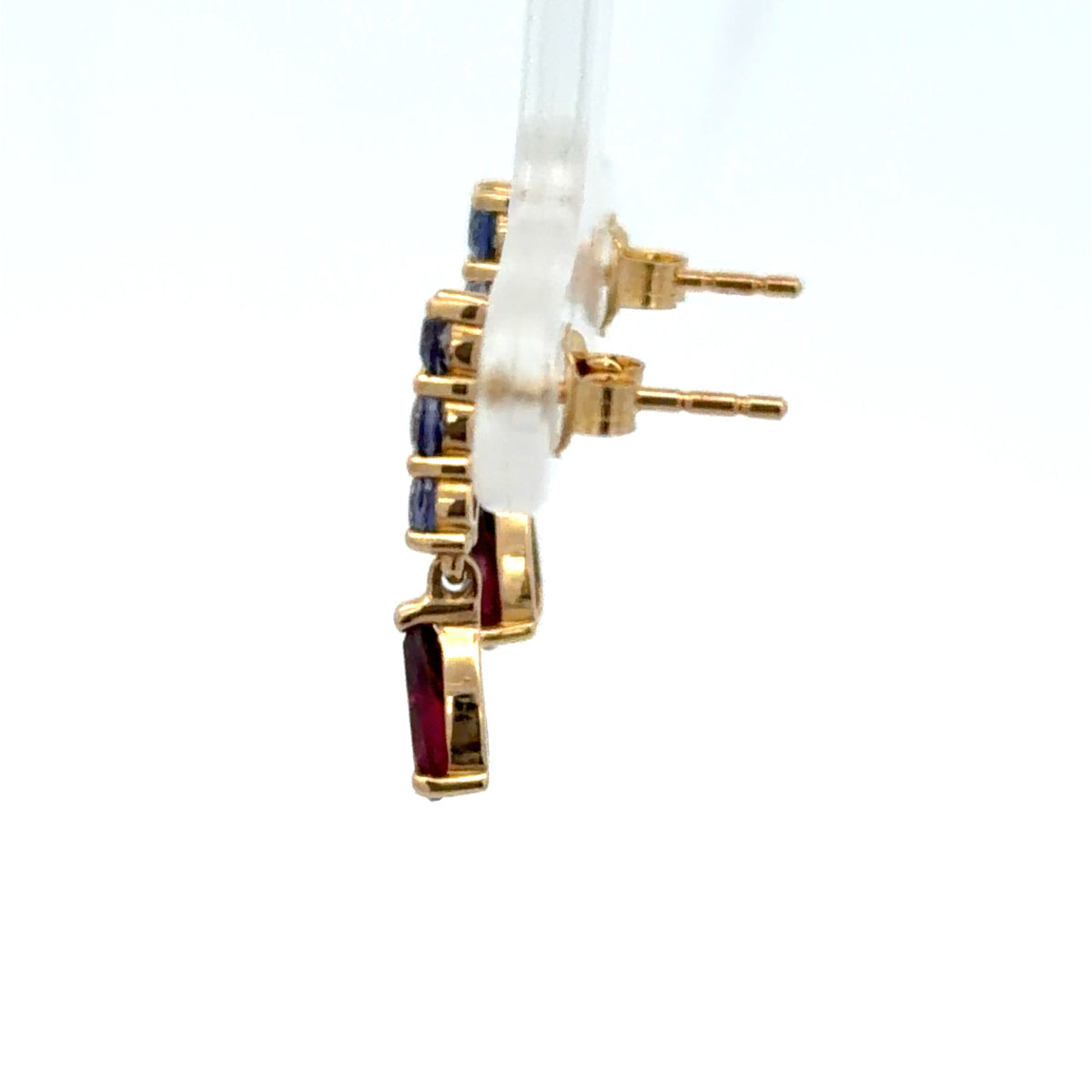 Pear Garnet Drop Earrings