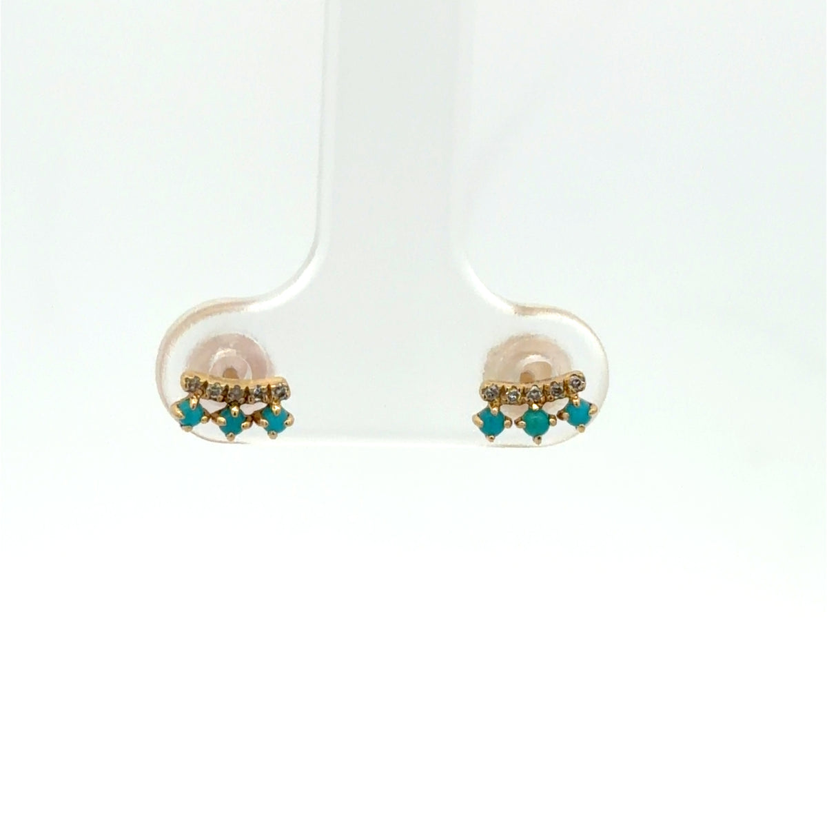 Mini Turquoise Bar Earrings