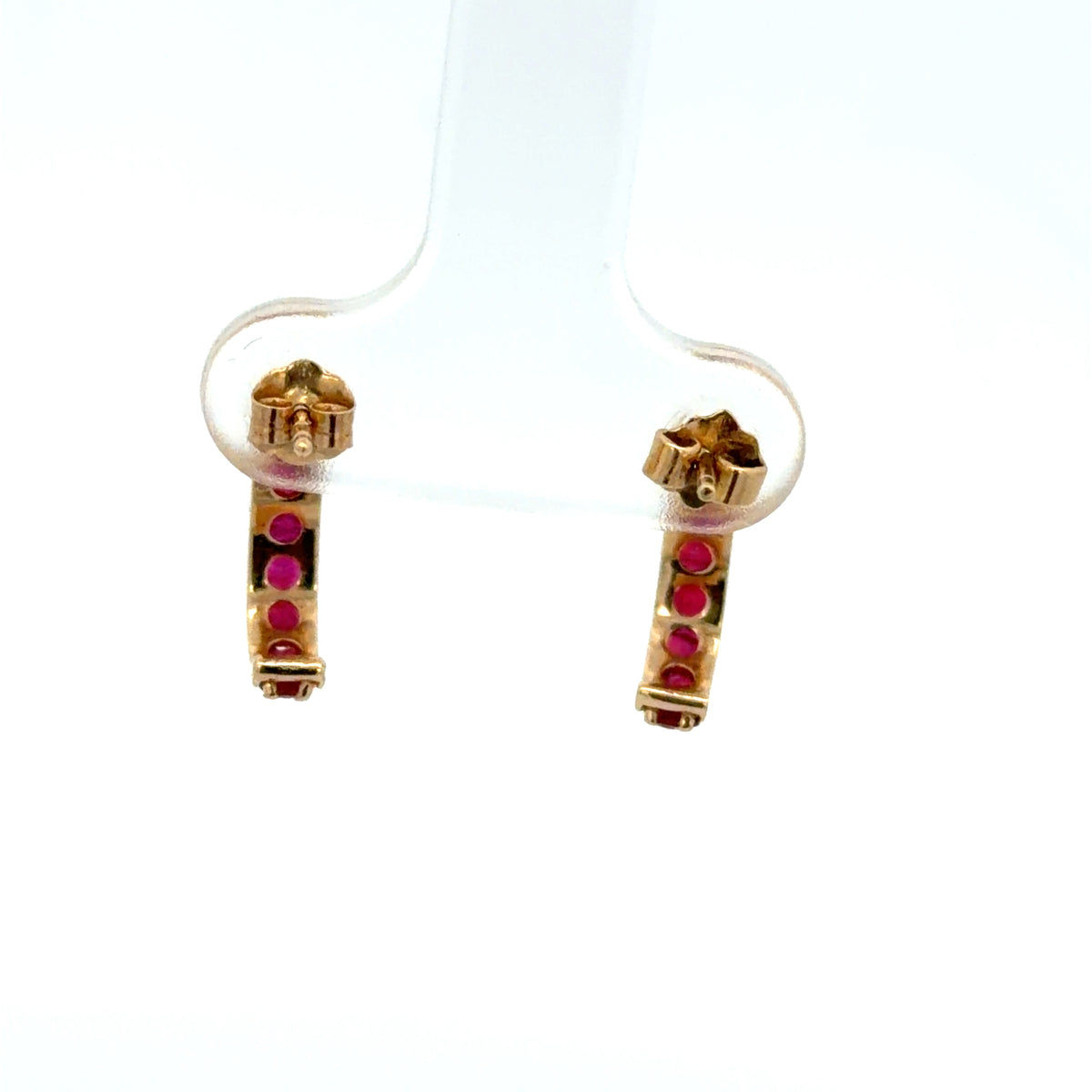 Ruby Half-Hoop Earrings