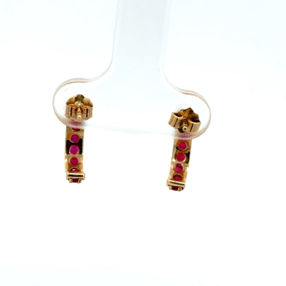 Ruby Half-Hoop Earrings