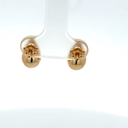 Smooth Teardrop Stud Earrings in Yellow Gold