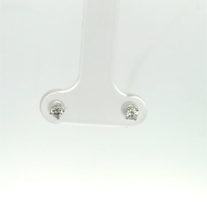 0,16 White Gold Diamond Stud Earrings