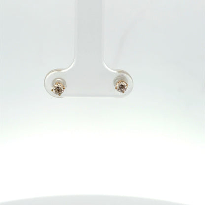 0,25 Diamond Stud Earrings in Yellow Gold