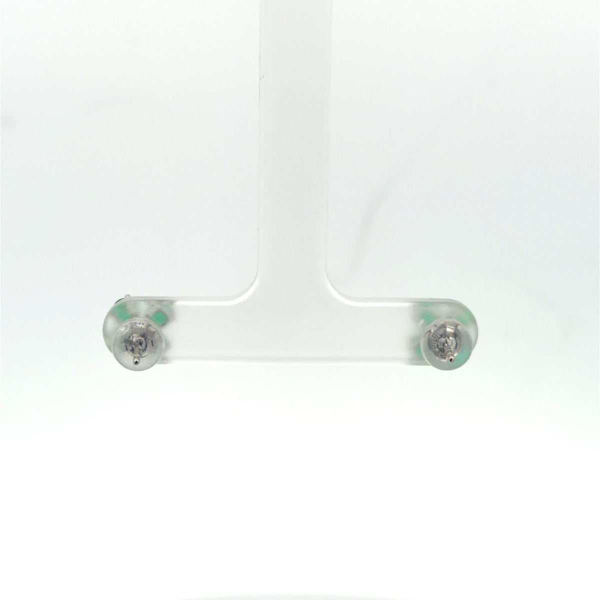 Emerald Clover Earrings in White Gold