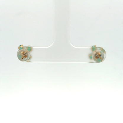 Emerald Clover Earrings in Yellow Gold