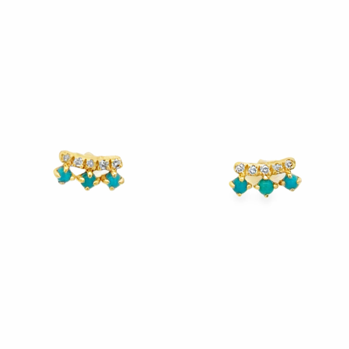 Mini Turquoise Bar Earrings