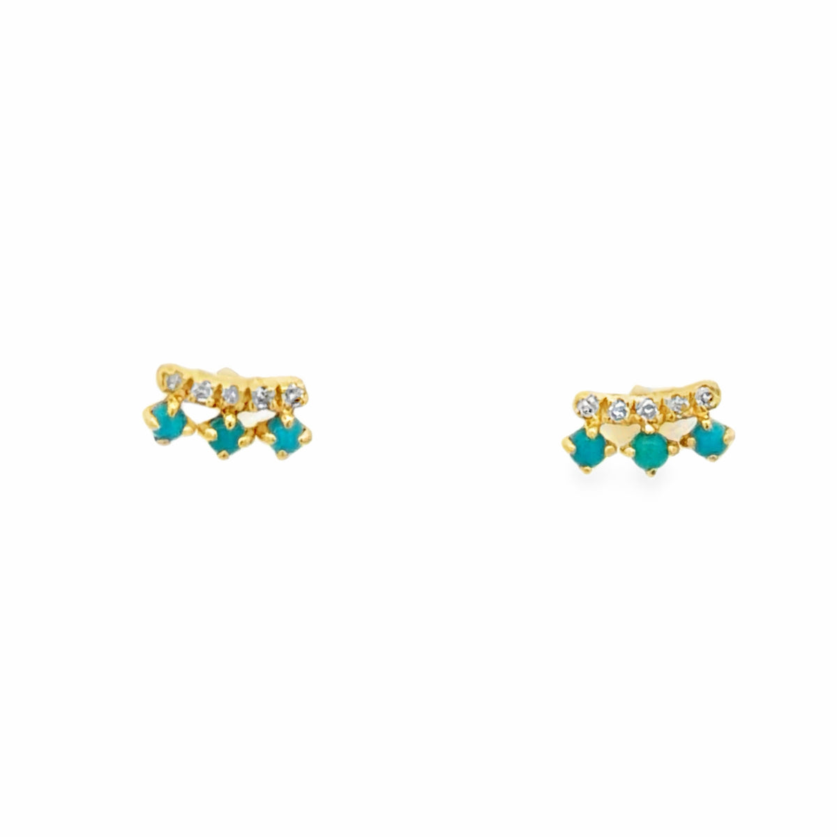 Mini Turquoise Bar Earrings