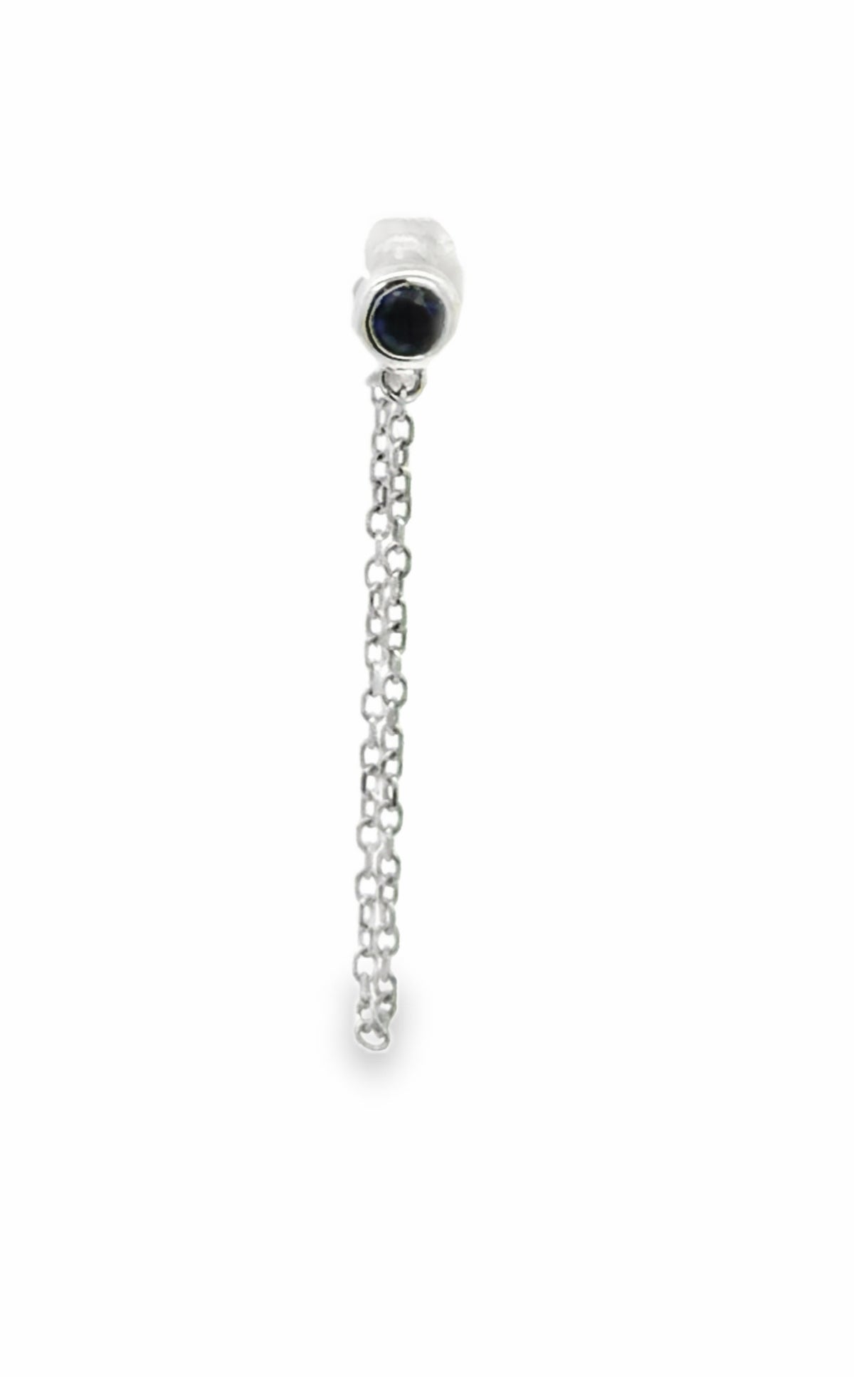 Royal Blue Sapphire Chain Earring
