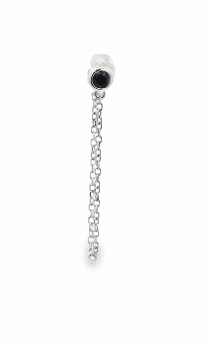 Royal Blue Sapphire Chain Earring