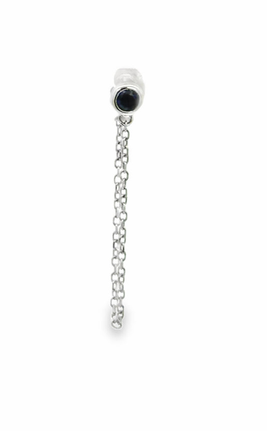 Royal Blue Sapphire Chain Earring