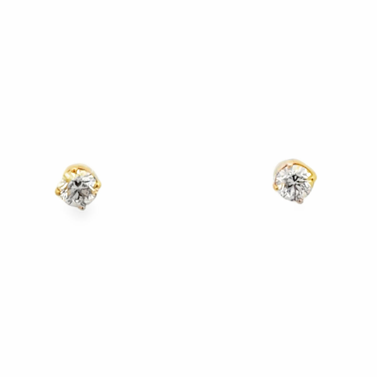 0,25 Diamond Stud Earrings in Yellow Gold