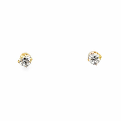 0,25 Diamond Stud Earrings in Yellow Gold
