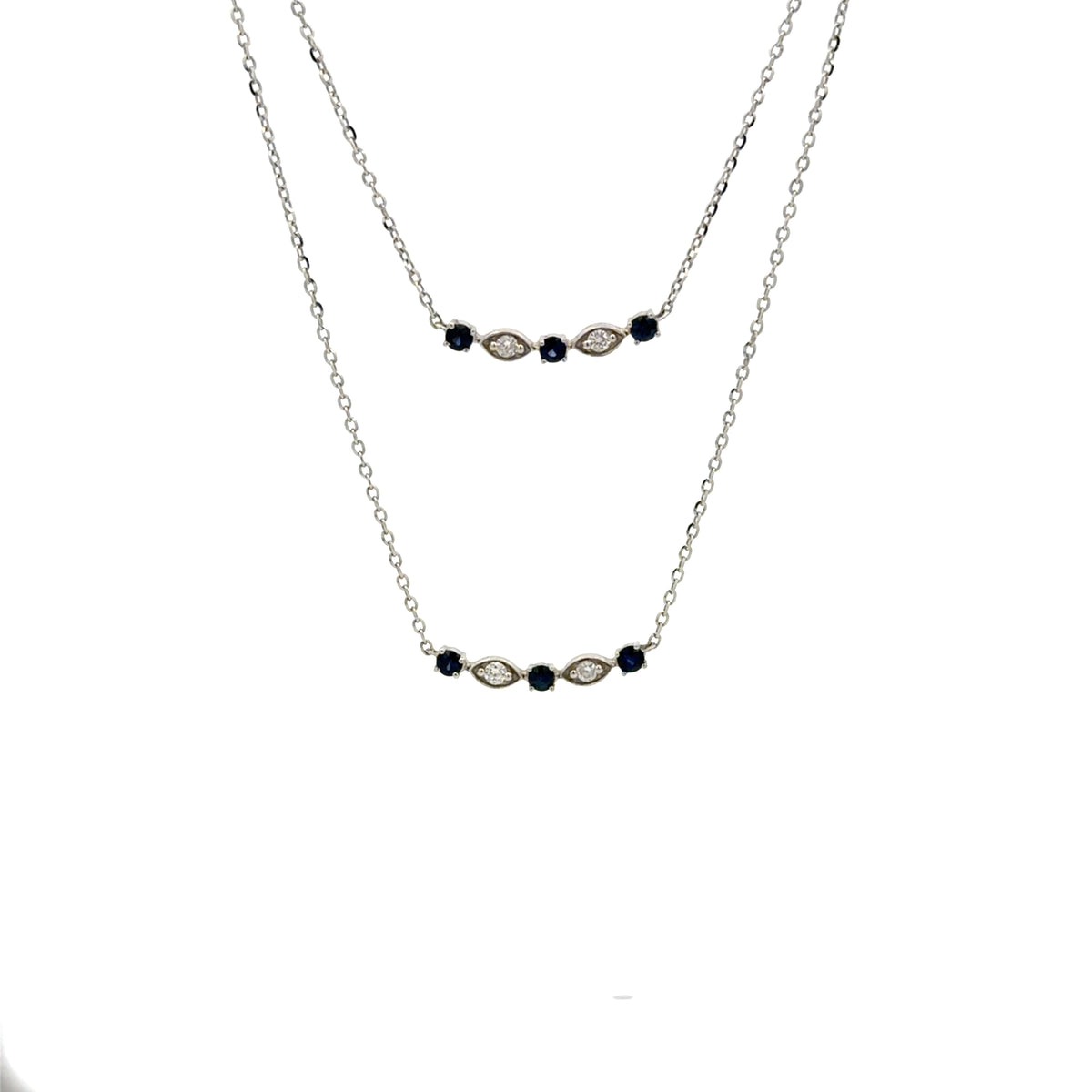 Blue Sapphire Layered Necklace