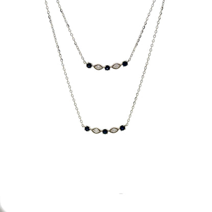 Blue Sapphire Layered Necklace