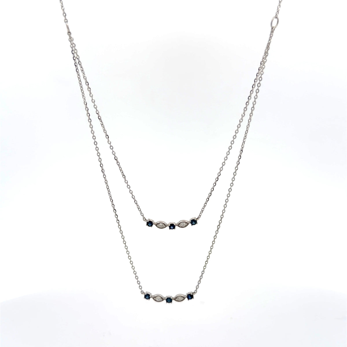Blue Sapphire Layered Necklace