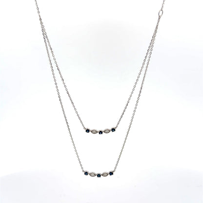 Blue Sapphire Layered Necklace