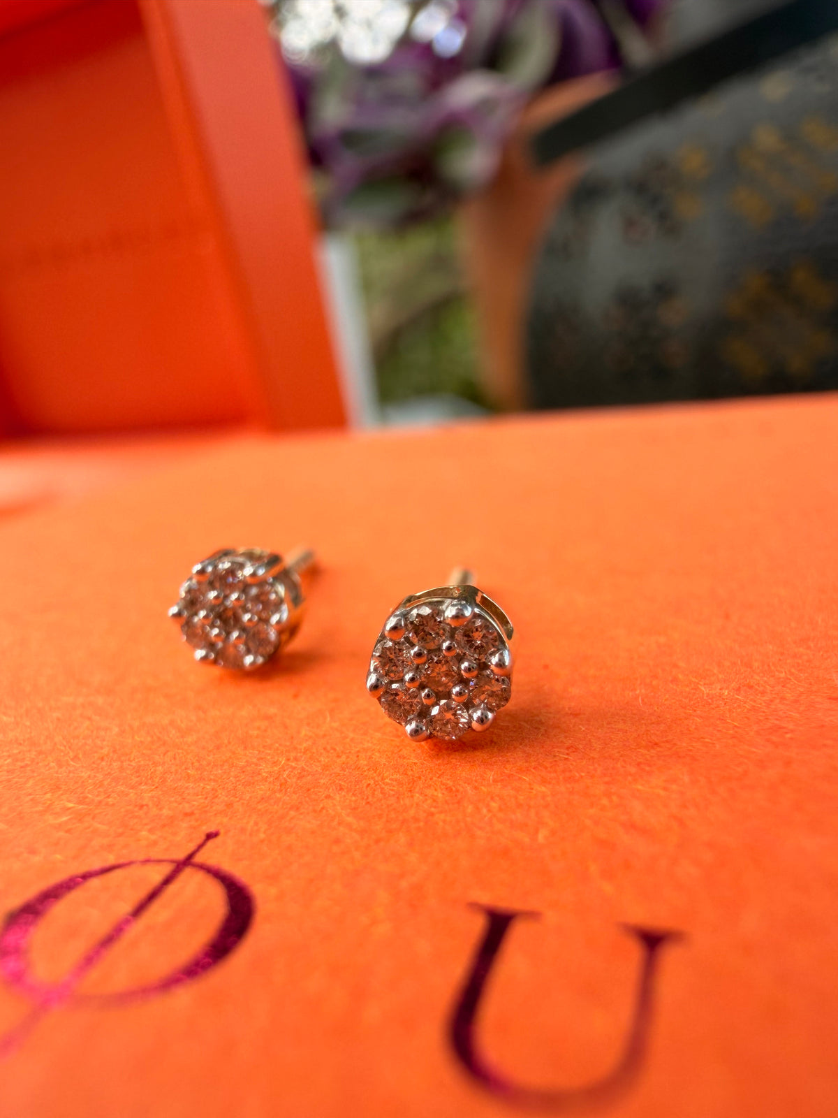 Cluster Diamond Earrings