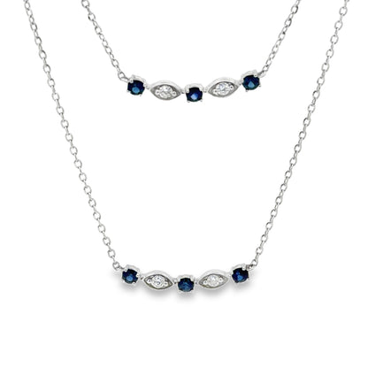 Blue Sapphire Layered Necklace
