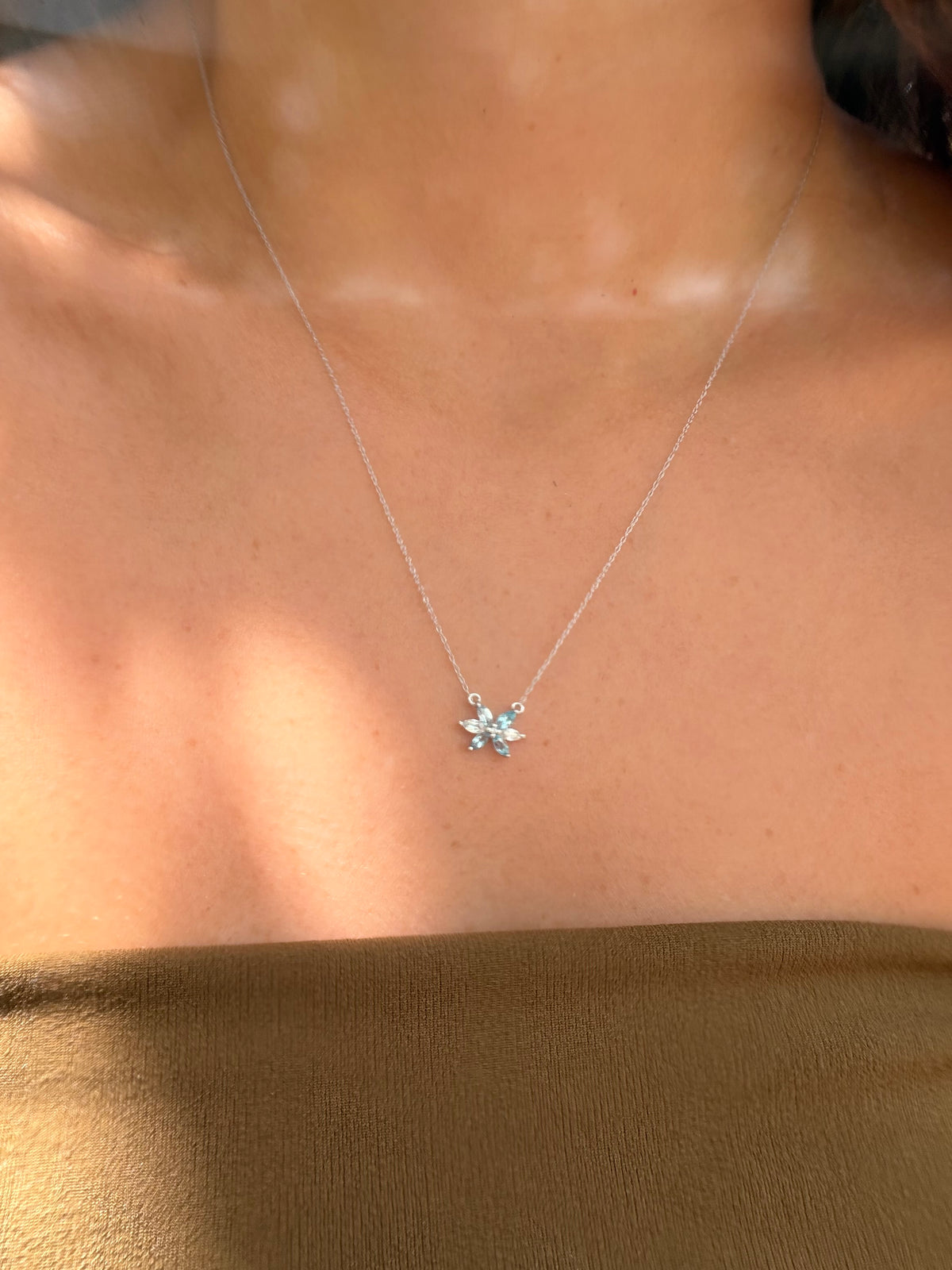 Floral Topaz Necklace
