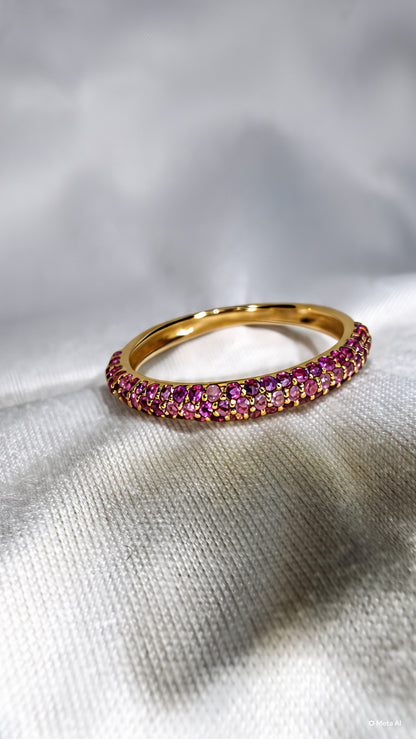 Pinkis ruby Stackable Ring