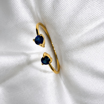 Dual Royal Blue Sapphire Ring