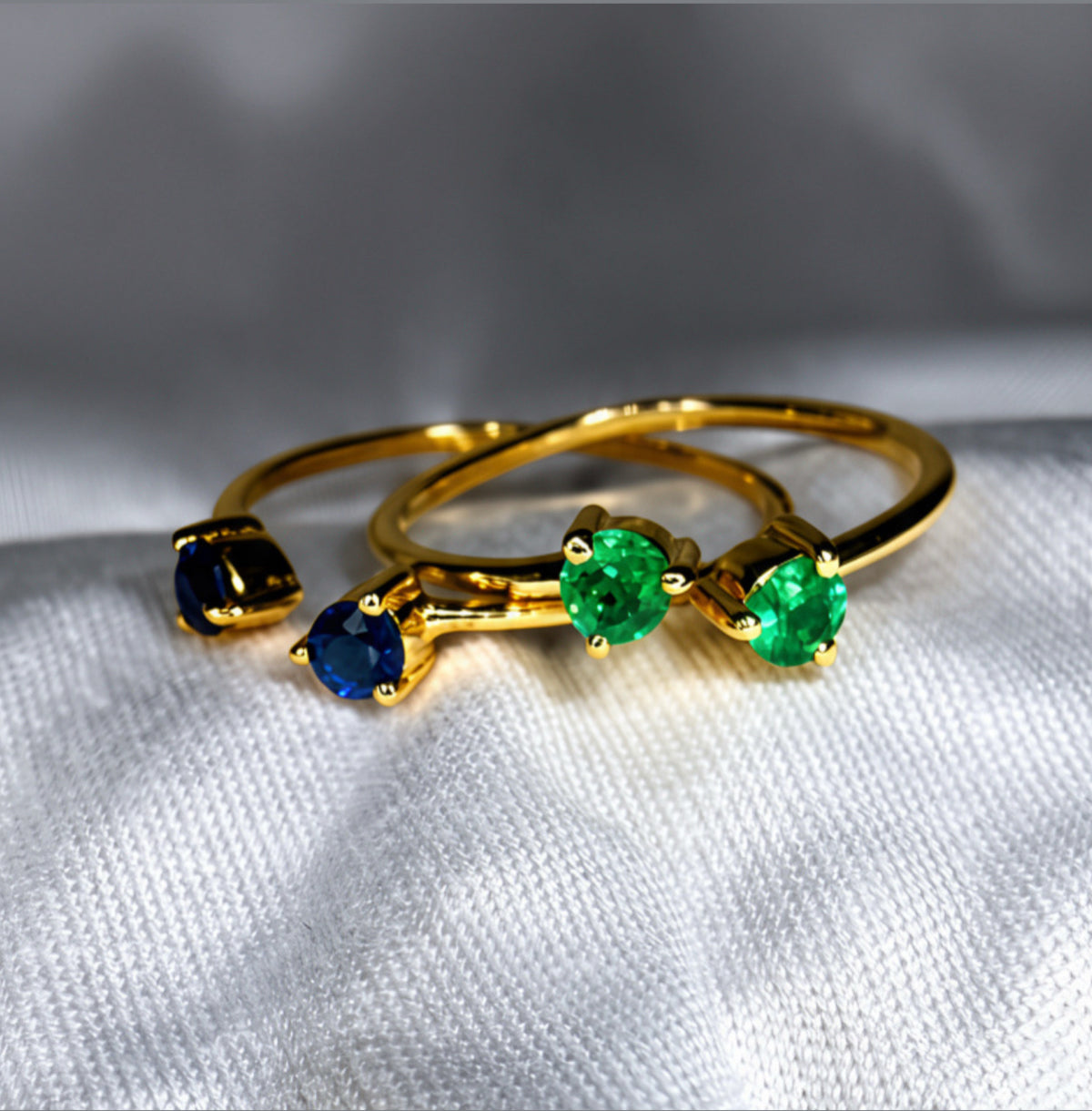 Dual Royal Blue Sapphire Ring