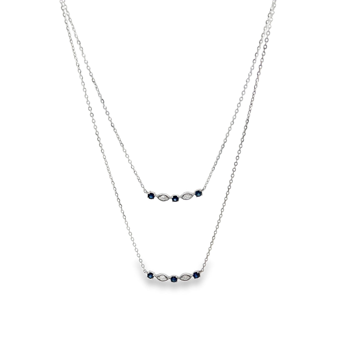Blue Sapphire Layered Necklace