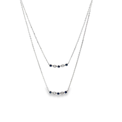 Blue Sapphire Layered Necklace
