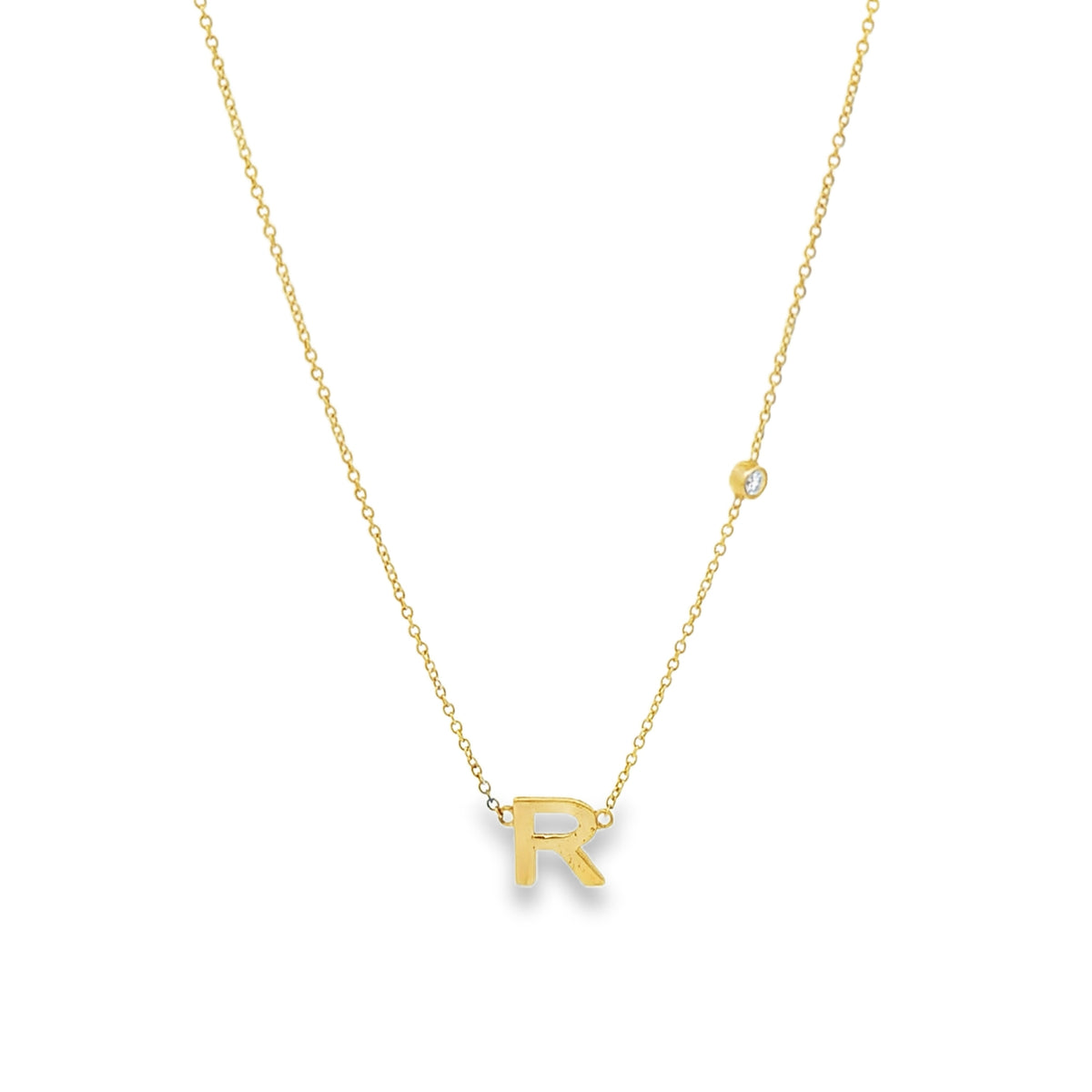 Yellow Gold Initial R