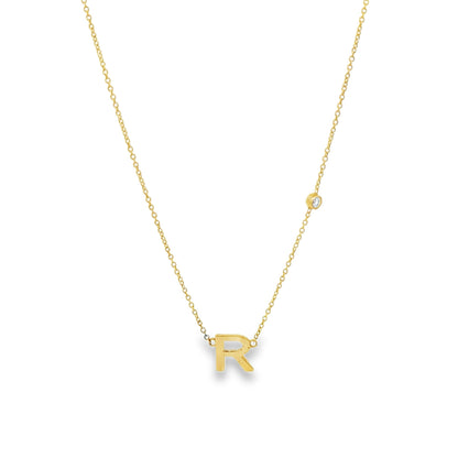 Yellow Gold Initial R