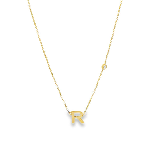 Yellow Gold Initial R