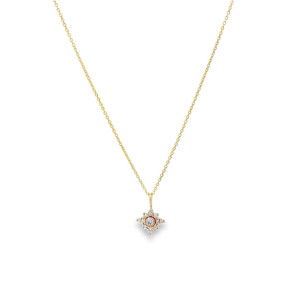 Diamond Starburst  Necklace