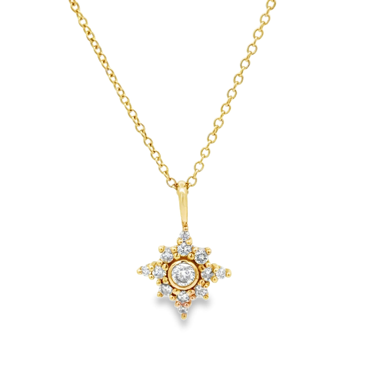 Diamond Starburst  Necklace