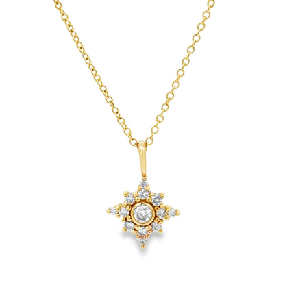 Diamond Starburst  Necklace