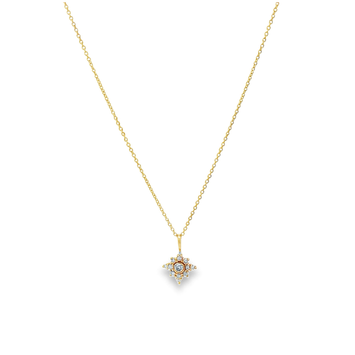 Diamond Starburst  Necklace