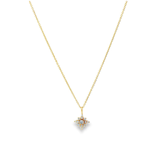 Diamond Starburst  Necklace