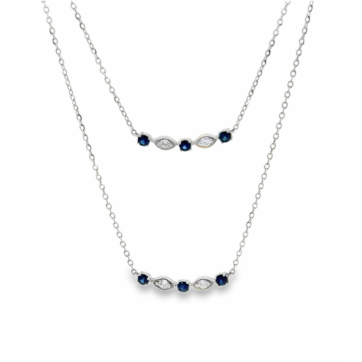 Blue Sapphire Layered Necklace