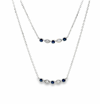 Blue Sapphire Layered Necklace