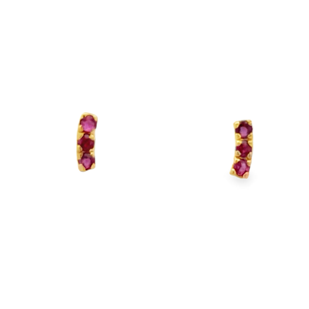 Linear Ruby Earrings
