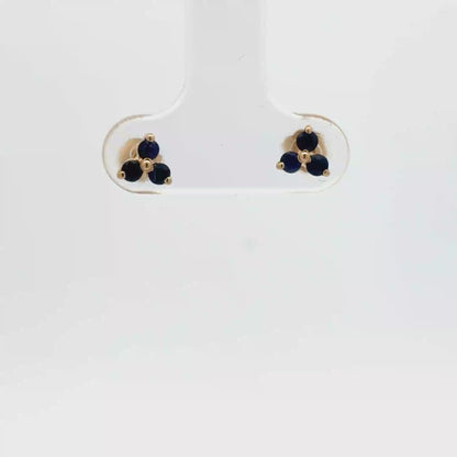 Mini Flowers Sapphire Earrings