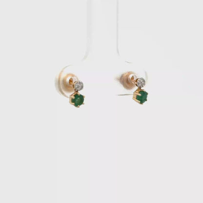 Balling Emerald Earrings